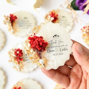 Recuerdos de boda para invitados, imanes de resina, imanes de epoxi, recuerdos rústicos para despedida de soltera, fiesta de revelación de género, regalo de cumpleaños con imán.