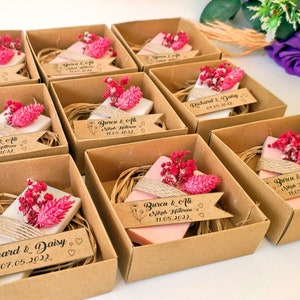 Mini Soap Wedding Favors for Guests in Bulk, Wedding Gift Vegan, Bridal Shower Soap Favors, Rustic Wedding Favors, Personalized Scented Soap