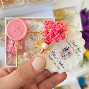 Baptism gift for girl, boy, Christening, First communion, Confirmation gift, Dedication, Holy Eucharist favors, Resin Fridge Magnet, Epoxy