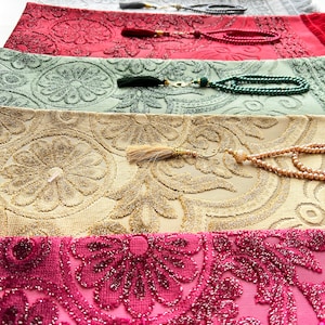 Velvet Prayer Mat, Eid Gifts, Sejadah, Quran Yaseen Gift Set, Prayer Rug Muslim Man, Islamic Muslim Gift, Muslim Wedding Gift image 9