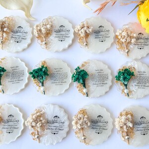 Islamitische bruiloft Nikah gunst, Ayatul Kursi magneet gunst, hars magneet, moslim epoxy magneet gunsten, babyshower gunsten, magneet verjaardagscadeau afbeelding 7