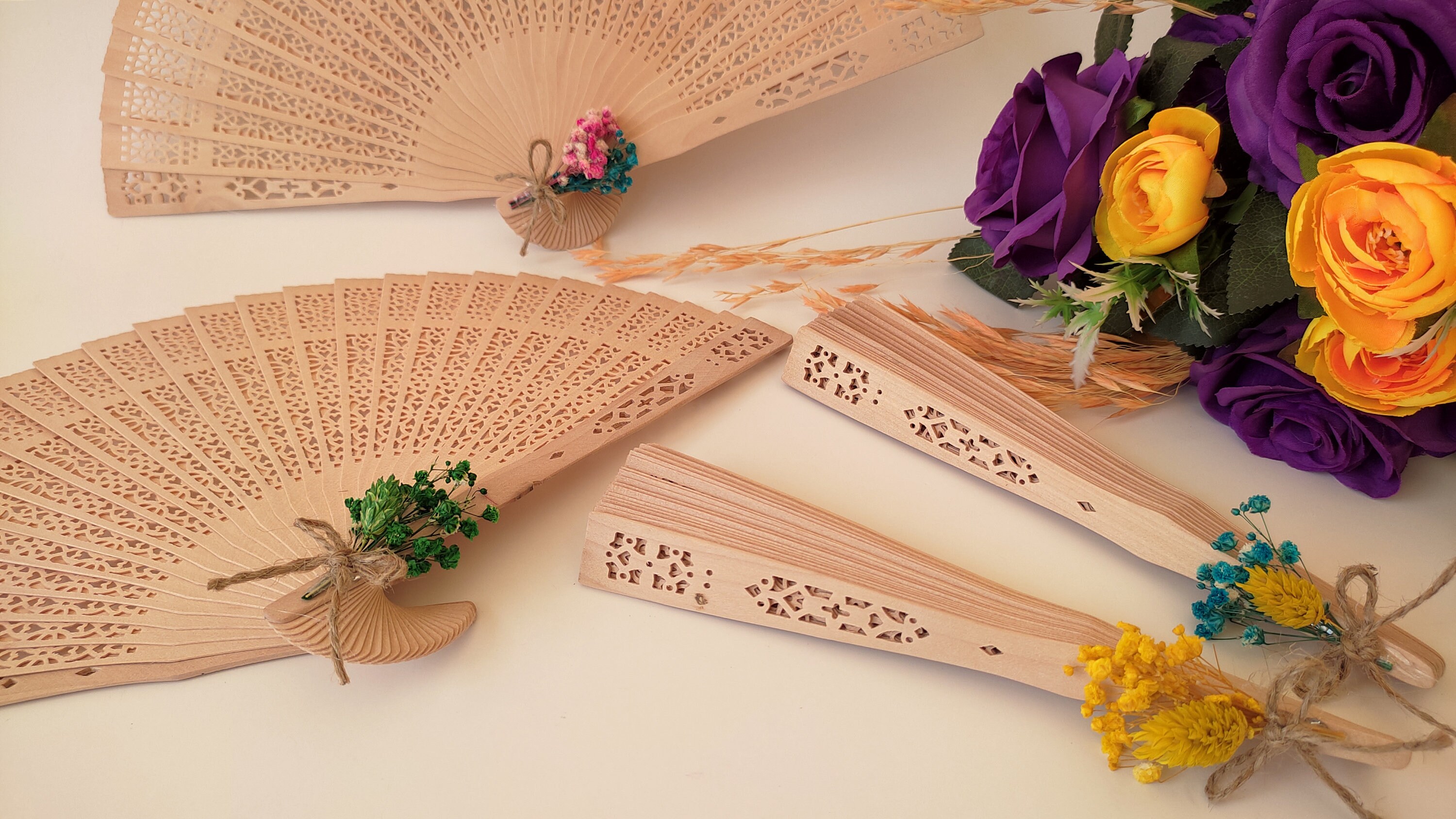 Wooden Hand Fans for Wedding Favor Summer Wedding Favors Etsy