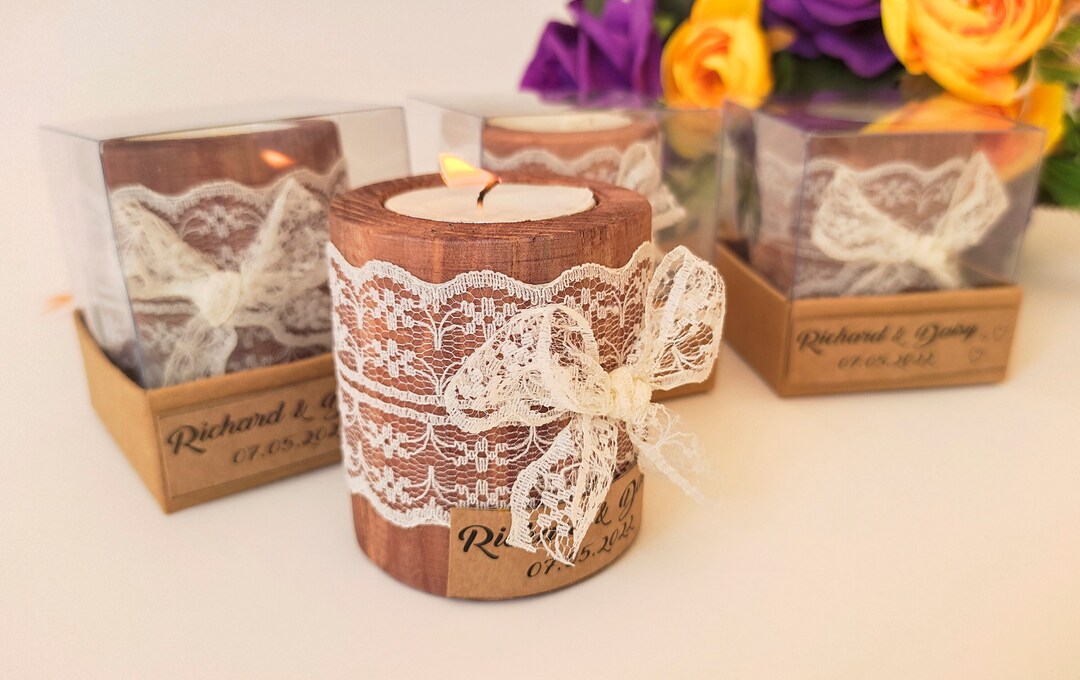 Wedding Candle Holder Favor, Wedding Party Favors for Guests in Bulk