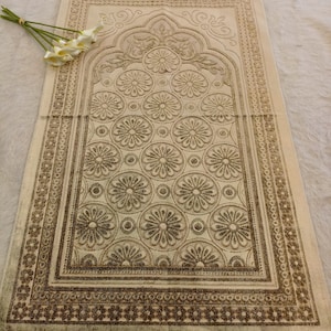Velvet Prayer Mat, Eid Gifts, Sejadah, Quran Yaseen Gift Set, Prayer Rug Muslim Man, Islamic Muslim Gift, Muslim Wedding Gift image 6