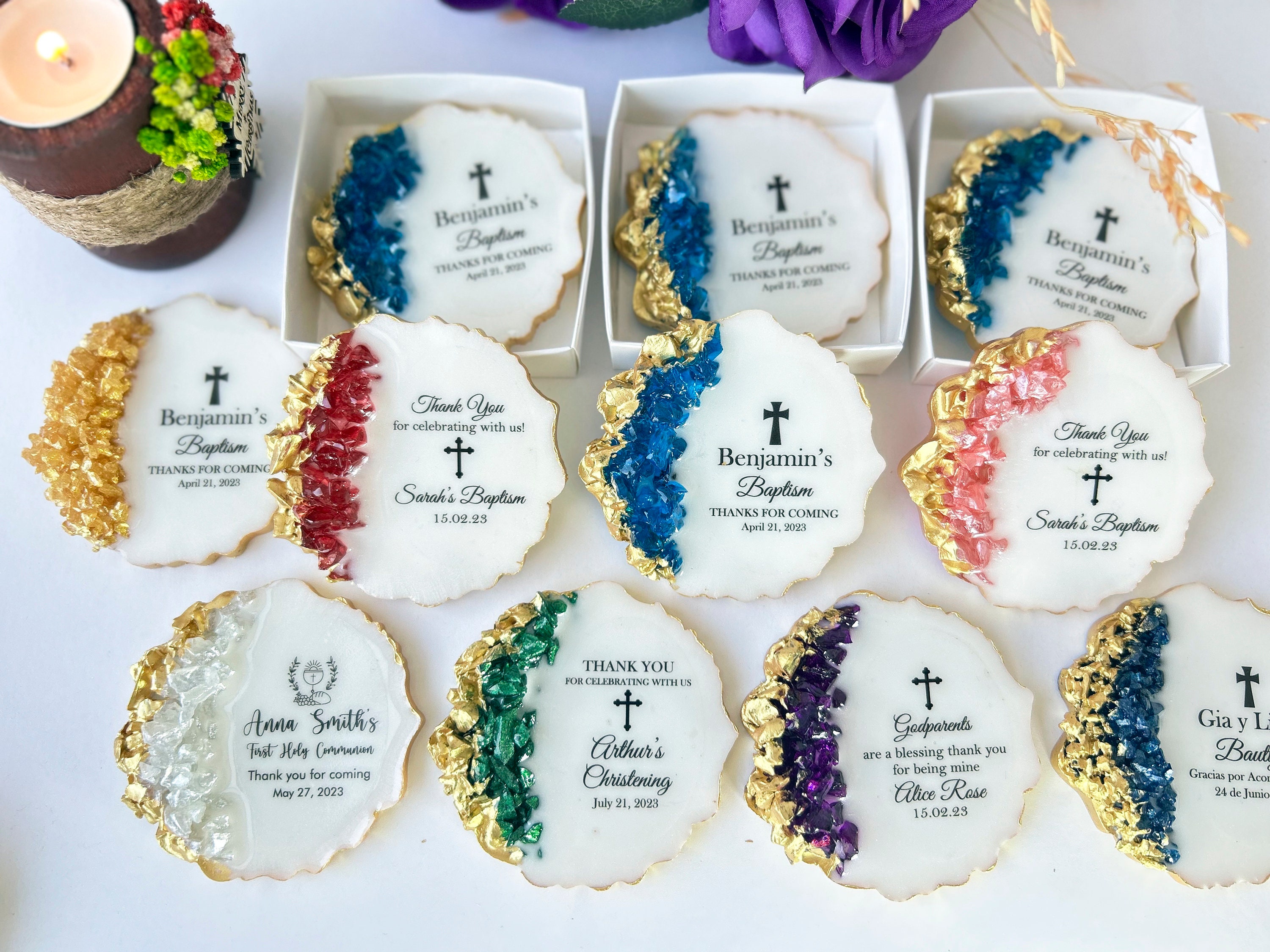 Baptism Favors for Guests, Christening Favors Boy, First Communion ...