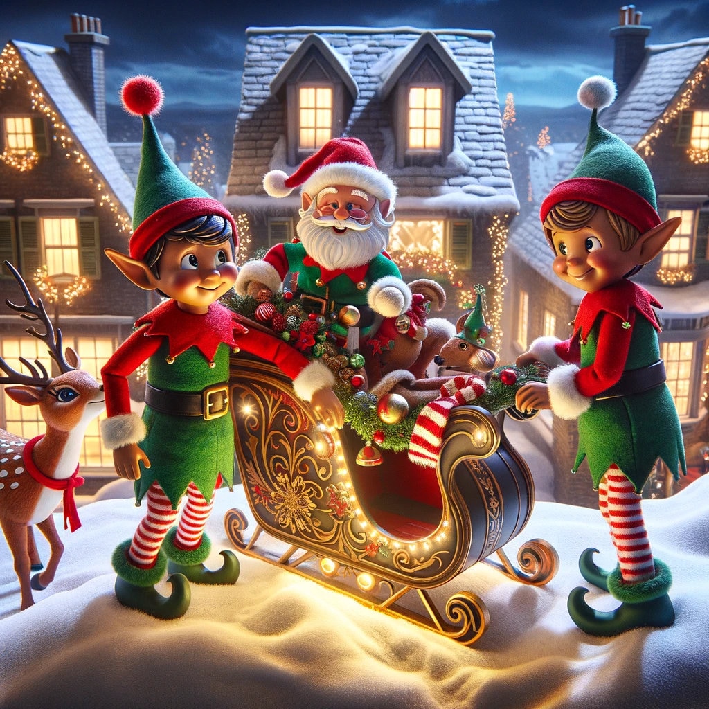 Santa and Elves - Etsy