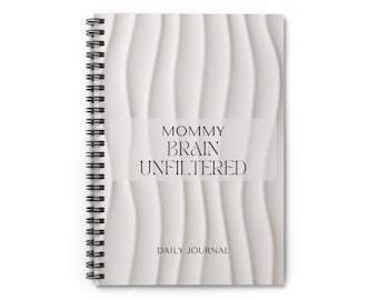Mommy Brain Unfiltered Spiralblock, lustiges Mom Journal, 2025 Planer & To-Do Liste Organizer, Mom Geschenke, personalisiertes Journal, Planer