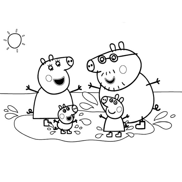 Peppa Pigs Kids Kleurplaten Digitale Download Geweldige kunstwerken Kinderen Kleurboek Meer dan 40 afbeeldingen