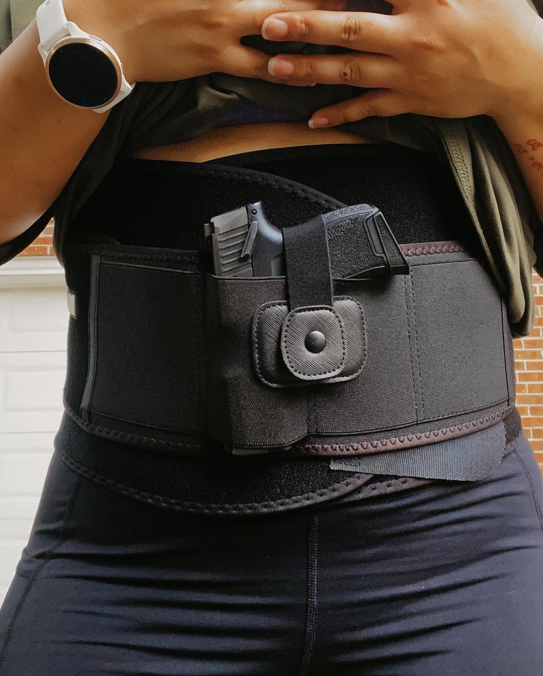 BRAVOBELT Belly Band Holster for Concealed Carry Athletic Flex FIT for Running, Jogging, Hiking