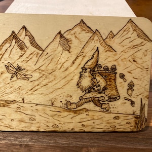 Gnome Pyrography Wood Burning
