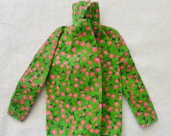 Vintage Barbie Sweet 16  Green w/ Pink Flowers Jacket 1976 Best Buy #9556