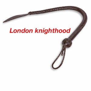 Genuine Real Cowhide Leather 3 feet long Whip Flogger Bullwhip with Dragon Tail