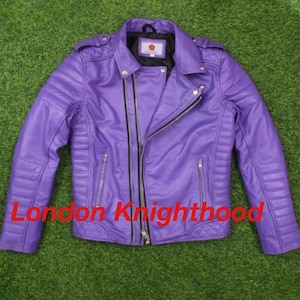 Mens purple leather jacket -  México