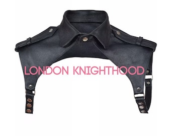 Leather Unisex Bluff Shirt Collar Chest Bluf Gay Fetish Club Party Harness