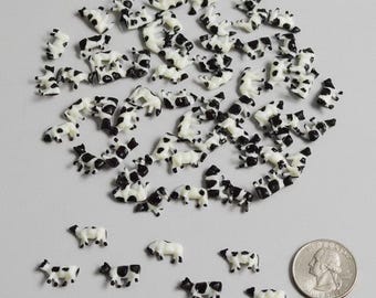 60 modellini in miniatura di mucche da latte, scala N 1:150, animali da fattoria, accessori per diorami