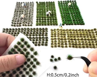 Miniature Static Grass Tufts, 5mm Diorama Scenery (120pcs)