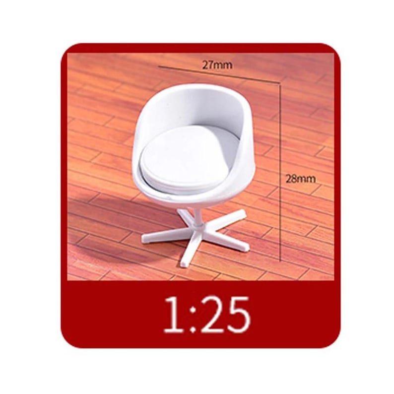 5pcs Miniature Office Chair Model Kit, 1:30 Scale, Unpainted Plastic ...