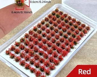 104pcs Miniature Flower Grass Tufts Model Plants for Diorama Scenery Dollhouse Landscape Craft Supplies