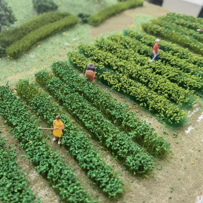 7pcs Miniature Grass Tufts 8mm Model Scenery Strips, Diorama Terrain ...