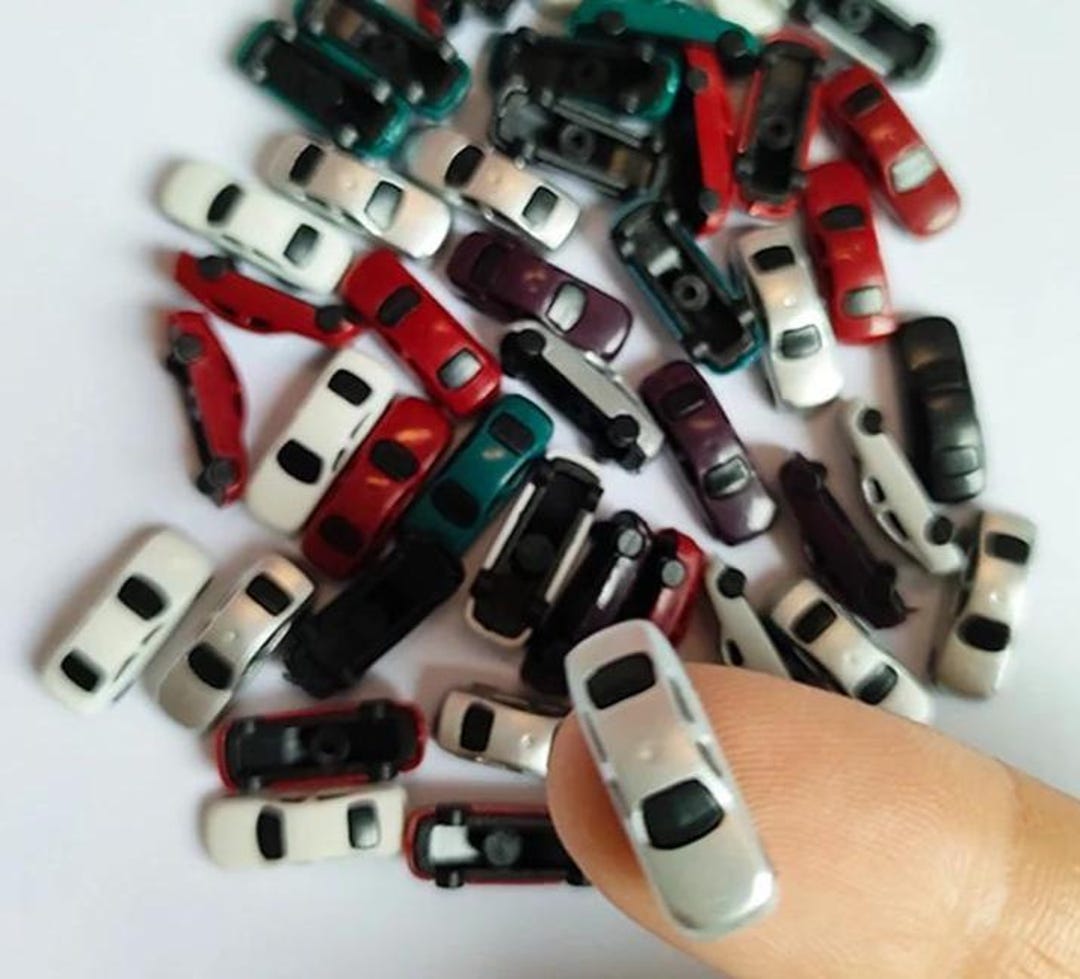 30pcs Miniature Cars 1:250 Scale Model Vehicles for Railway Diorama ...