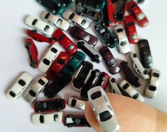 30pcs Miniature Cars 1:250 Scale Model Vehicles for Railway Diorama Layouts