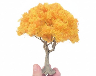 Miniature Yellow Maple Tree 10/15/23/28cm – DIY Model Railway Diorama Supply