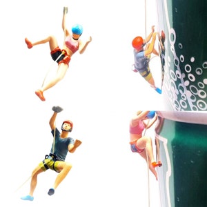 Miniature Rock Climber Sport climbing People Figure 1/87 1/64 Models Building Landscape Scene Accessories Diorama Supplies