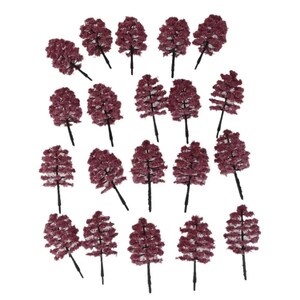 20 pezzi di alberelli di fucsia rosa in miniatura in scala 1:100 per diorami, plastici ferroviari e paesaggi.