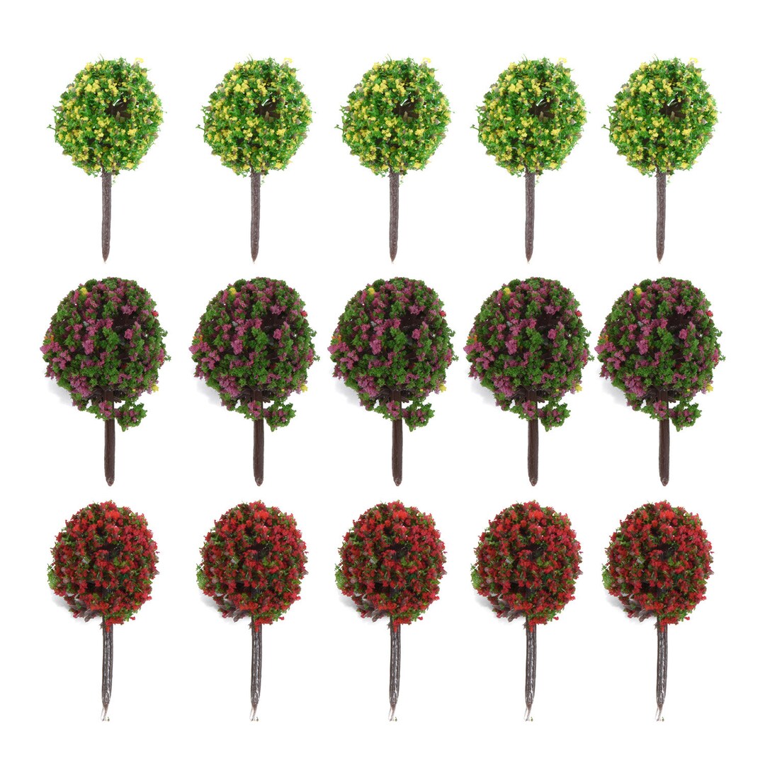 30pcs Miniature Ball Flower Trees, 1:100 Scale Model Railway Scenery - Etsy