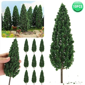 10 pezzi 16 cm miniatura albero di pino modello O G scala 1:25 treno ferroviario scena accessori foresta paesaggio terrario diorama forniture artigianali