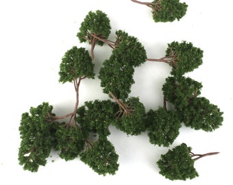 20pcs Miniature Tree Models 7.5cm, N Scale DIY Railway Diorama