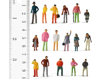 100pcs Miniature Model People 1:75 Scale Railway Figure Set Diorama Craft Supplies
