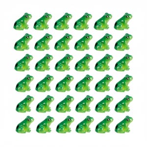 30 Mini-Froschfiguren aus Kunstharz, grün, Miniaturen für Feengarten, Terrarium, Puppenhaus, Bastelarbeiten