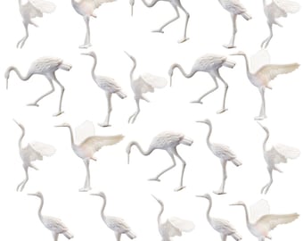 24pcs Unpainted Miniatures White Crane 1:50 Scale – Model Train Scenery Craft Supplies