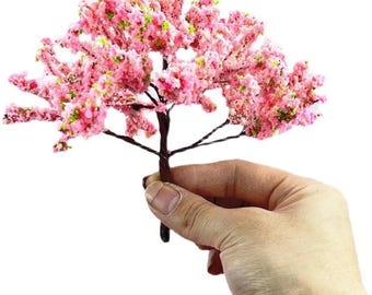 Cerezo en miniatura de alambre: Jardín de casa de muñecas de 12 cm