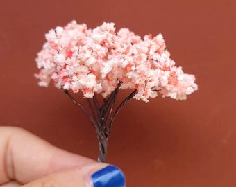 Miniature Cherry Blossom Model Trees: Diorama Dollhouse (2pcs)