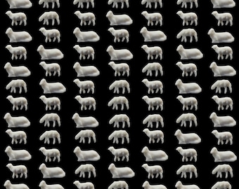 100pcs Unpainted Miniature Sheep Figures N Scale 1:160 Farm Animals for Diorama Landscape