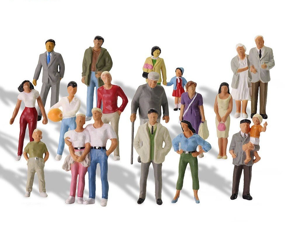 20 Pcs Miniature Standing People Passenger 143 Figures O Etsy