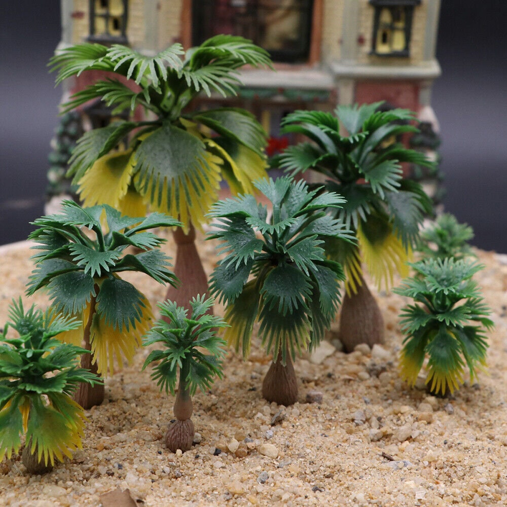40-Piece Set Of HO/OO Scale Model Palm Trees (30mm Tall) For Model Railroad Layouts - #M016