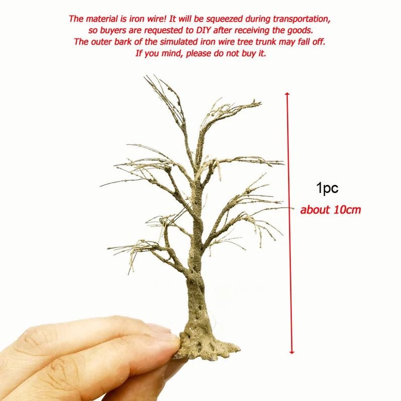 Miniature Wire Tree Trunk Model 10-28cm, Diorama Scenery, Fairy Garden ...