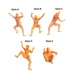 Miniature Rock Climber Sport Climbing People Unpainted Figure 1:64 Model Building Landscape Scenery Layout Accessories Diorama Supplies