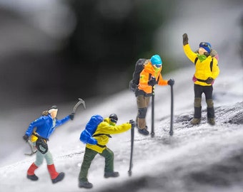 Miniature Mountain Ice Climbing Hiking People Figure 1:87 Models Toys Landscape Layout Scene Accessories Diorama Supplies