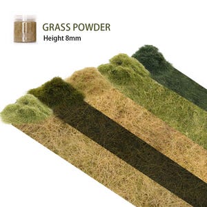 8mm Static Grass Flock 30g for Miniature Diorama Scenery Railway Landscape Model Turf Fibers