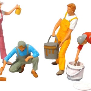 Miniature Painter Figures 1:87 Scale Resin Model Train Diorama People, Landscape Layouts No Ladder Rack