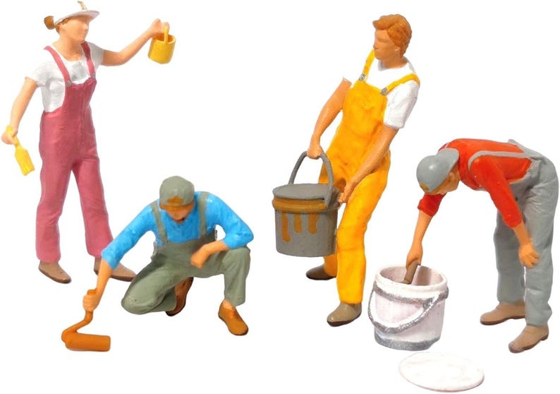 Miniature Painter Figures 1:87 Scale Resin Model Train Diorama People, Landscape Layouts No Ladder Rack