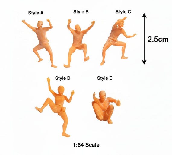 Unpainted Miniature Rock Climber Figure 1:64 Scale Model Railway Diorama Landscape Craft Supply