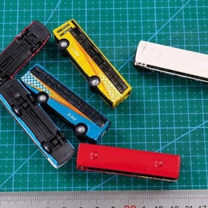 6 pcs Miniature Bus 1:160 Véhicule Modèles Echelle N Paysage Bâtiment Paysage Train Chemin de fer aménagement scène Accessoires Diorama Fournitures