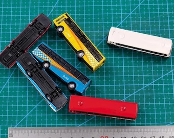 6pcs Miniature Buses N Scale 1:160 Model Train Diorama Scenery Craft Supplies