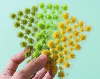 Miniature Grass Tufts Model Railway Scenery (39pcs)