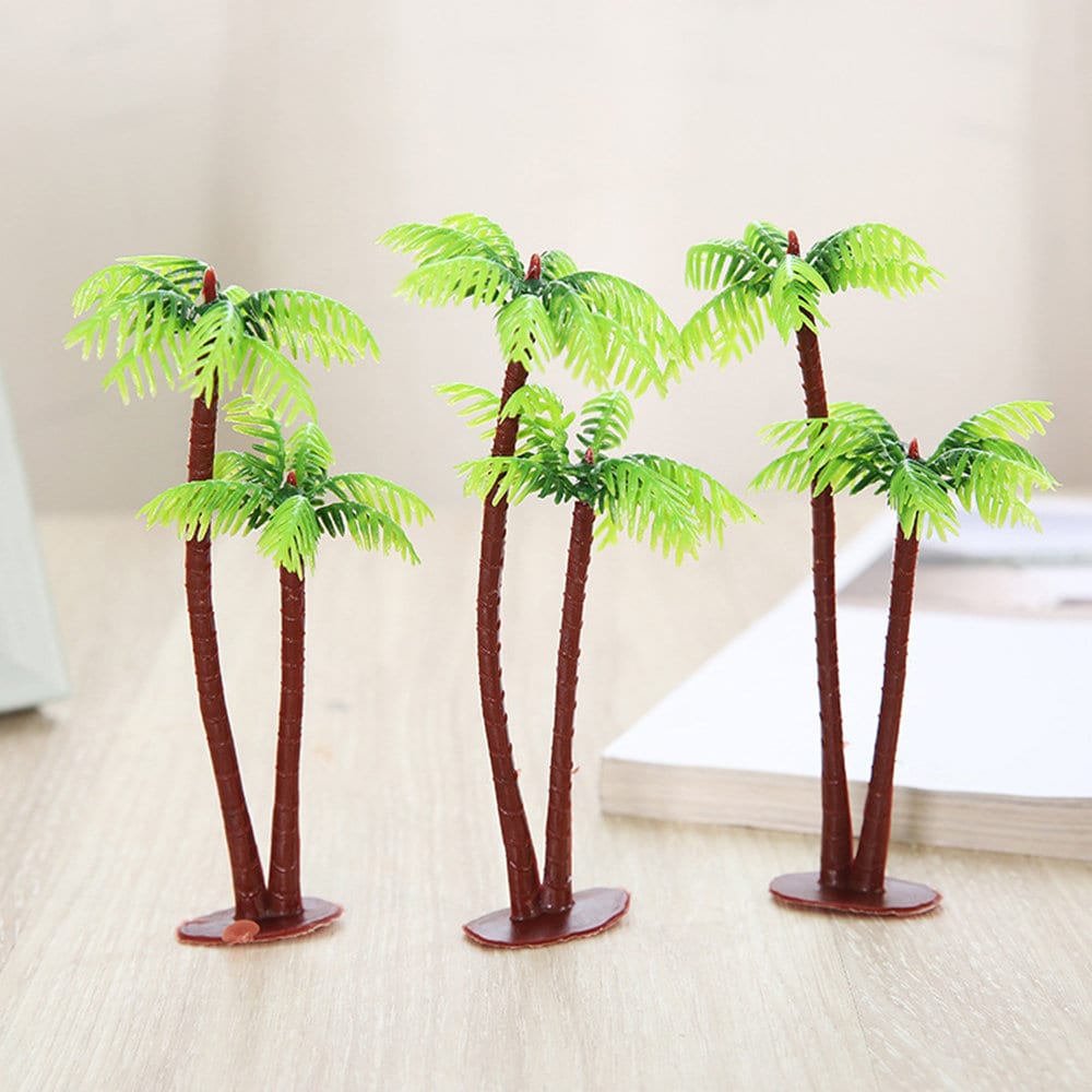 Melody Jane Dollhouse Coconut Palm Tree – 1:12 Scale Miniature Garden Accessory, Medium 6 Inch (15cm) Plastic